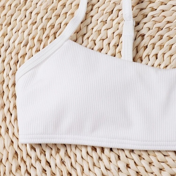 White Ribbed Bikini Top - Picture 3 of 4